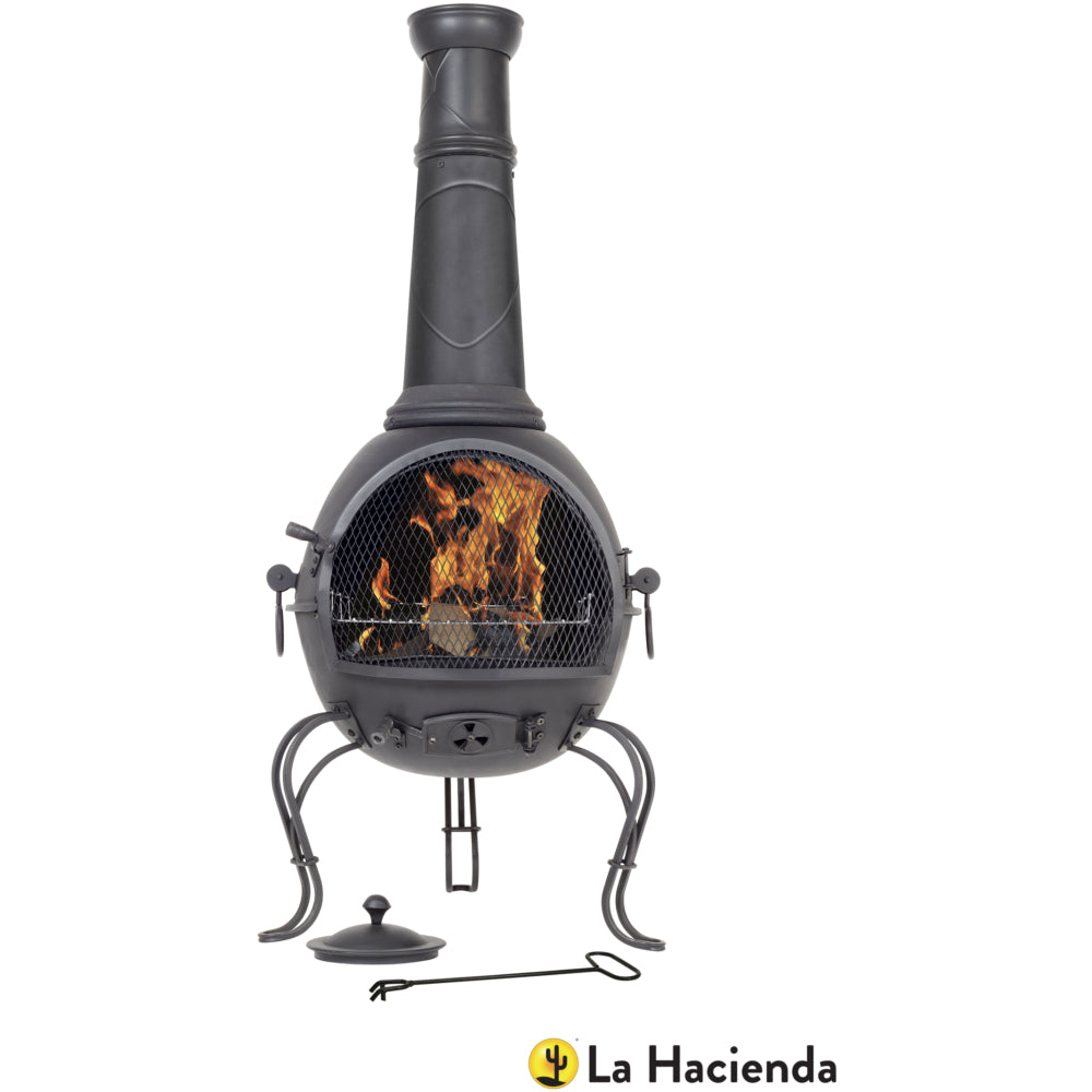 Murcia Extra Large Steel Chimenea with Grill