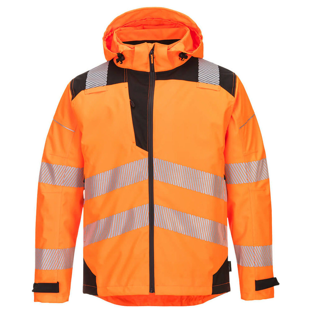 Portwest  - PW3 Hi-Vis Extreme Rain Jacket - Orange/Black