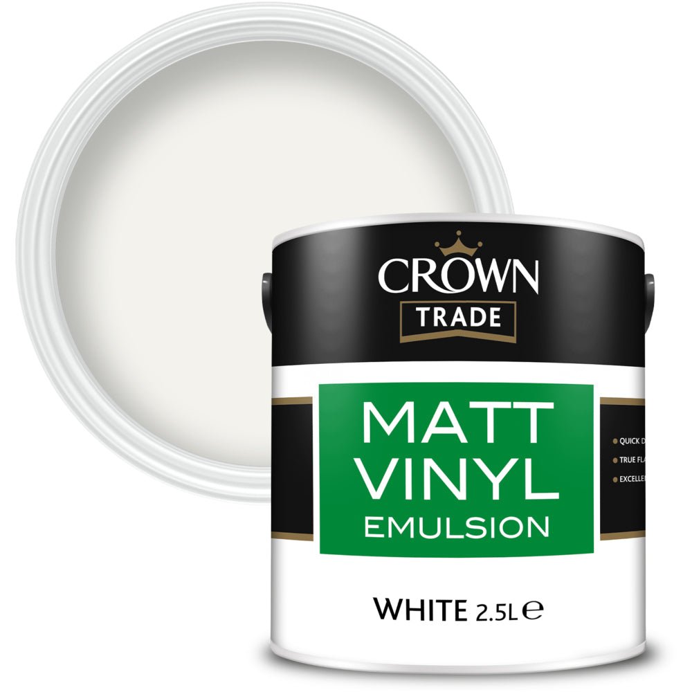 Crown Trade Matt Emulsion White 2.5L