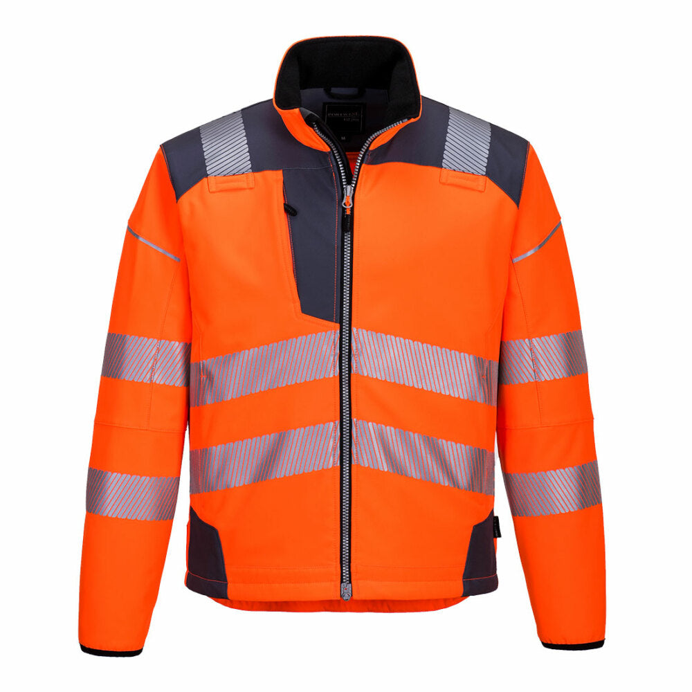 Portwest - PW3 Hi-Vis Softshell Jacket - Orange/Grey
