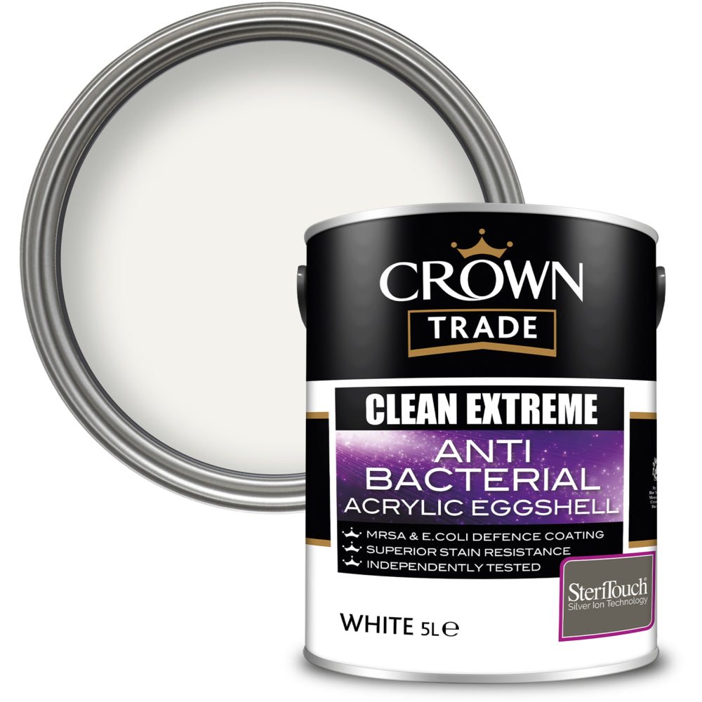 Crown Trade Clean Extreme Anti-Bacterial Acrylic Egg White 5L