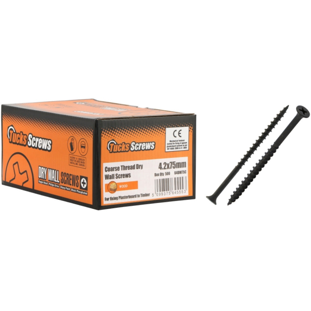 Tucks - Coarse Drywall Screw 1000pce 38x3.5mm (Carton Qty: 8 boxes)