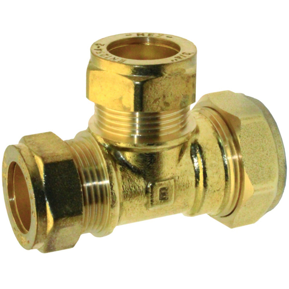 South Coast Brass - 1\ x 3/4\ x 3/4\ C x C x C Red. Tee 318
