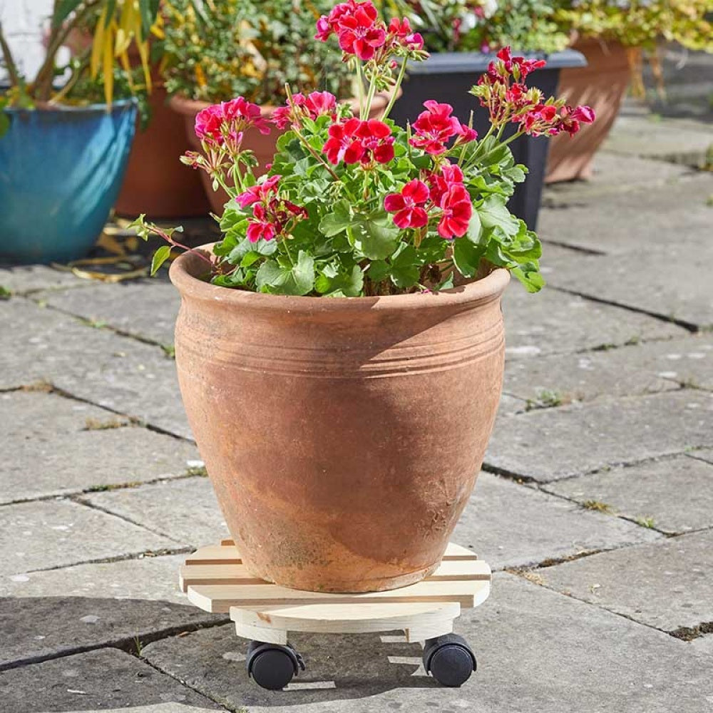 Smart Garden - 30cm Wooden Pot Caddy, Natural