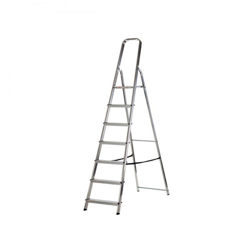Werner - High Handrail Step Ladder - 7 Thread - Aluminium