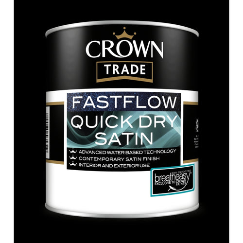 Crown Trade Fastflow Quick Dry Satin Base Crystal Dark 1L