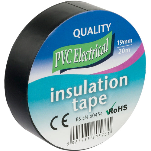 Electrical PVC Insulation Tape Black 19mm x 20m