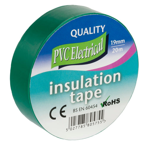 Electrical PVC Insulation Tape Green 19mm x 20m