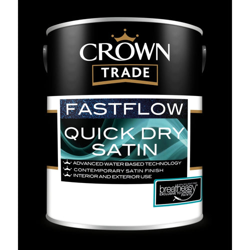 Crown Trade Fastflow Quick Dry Satin Base Crystal Dark 5L