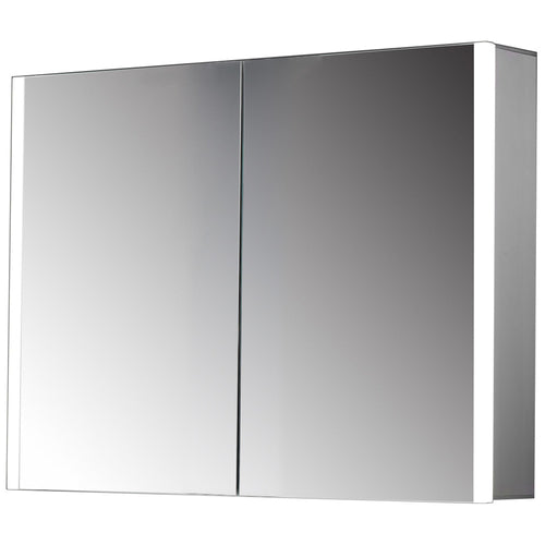 Beau Double Door Mirror Cabinet LED Side Strips - 600x700x130mm