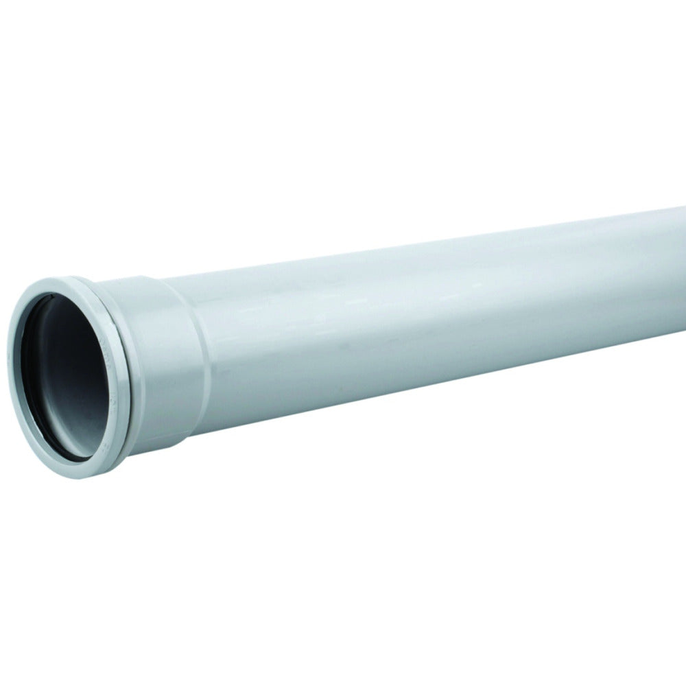 Wavin Soil OsmaS PVCU Pipe Grey 82mm L=4 S/S