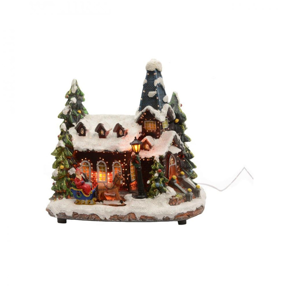 Kaemingk B.V - LED Fibre Optic Christmas Church - 27cm - Multi-Coloured