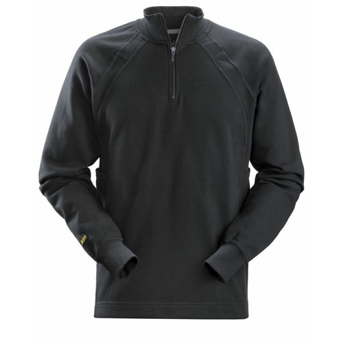 Snickers - ½ Zip sweatshirt with MultiPockets  - Steel grey