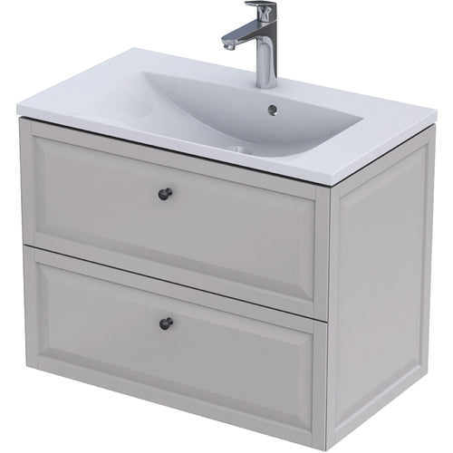 Chatsworth 80cm 2 Drawer Vanity Unit - Sand Matt