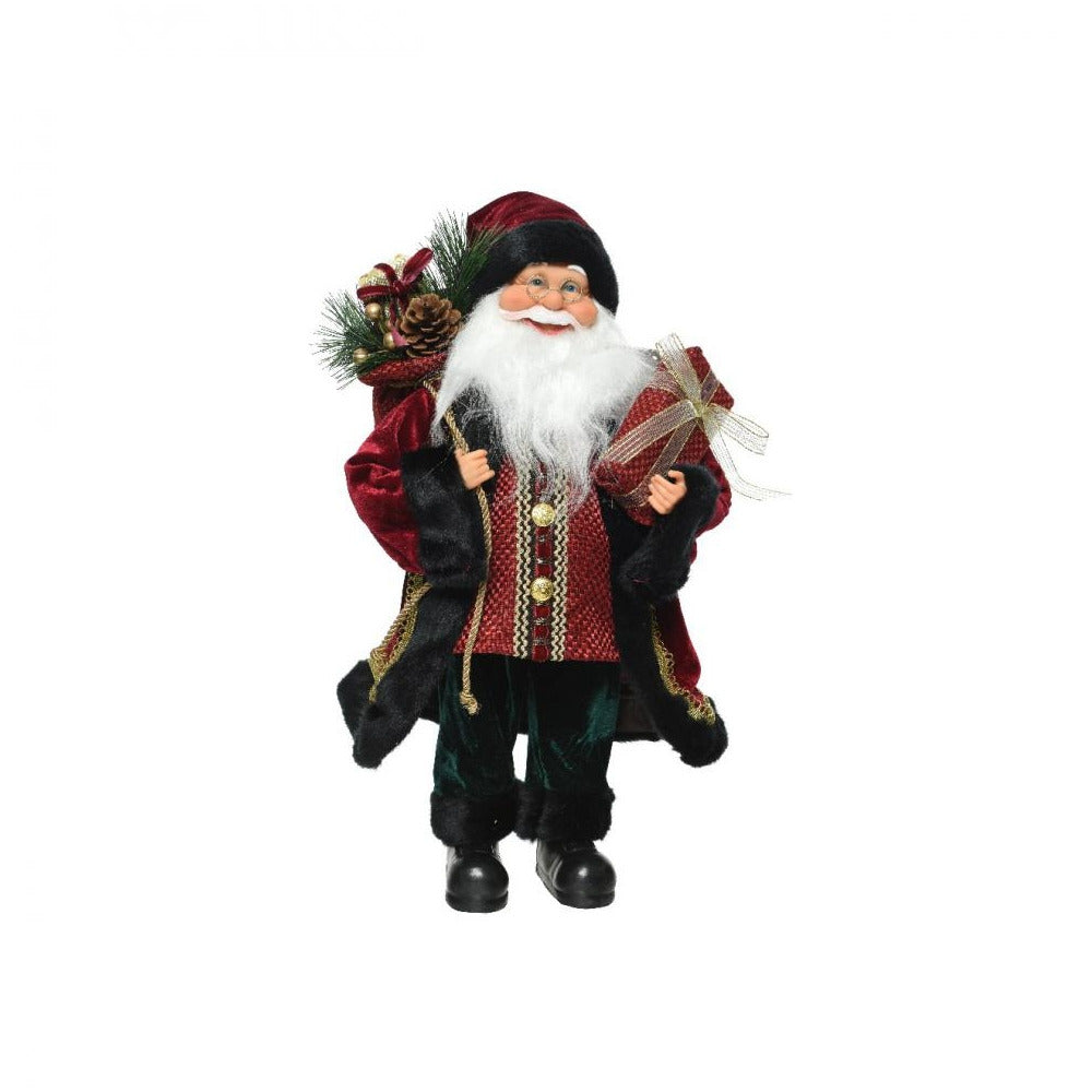 Kaemingk B.V - Red Santa with Fur Coat  - 45cm