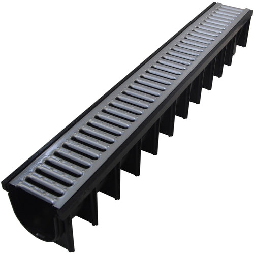 Galvansised Grating & Channel Drainage - 1m x  84mm