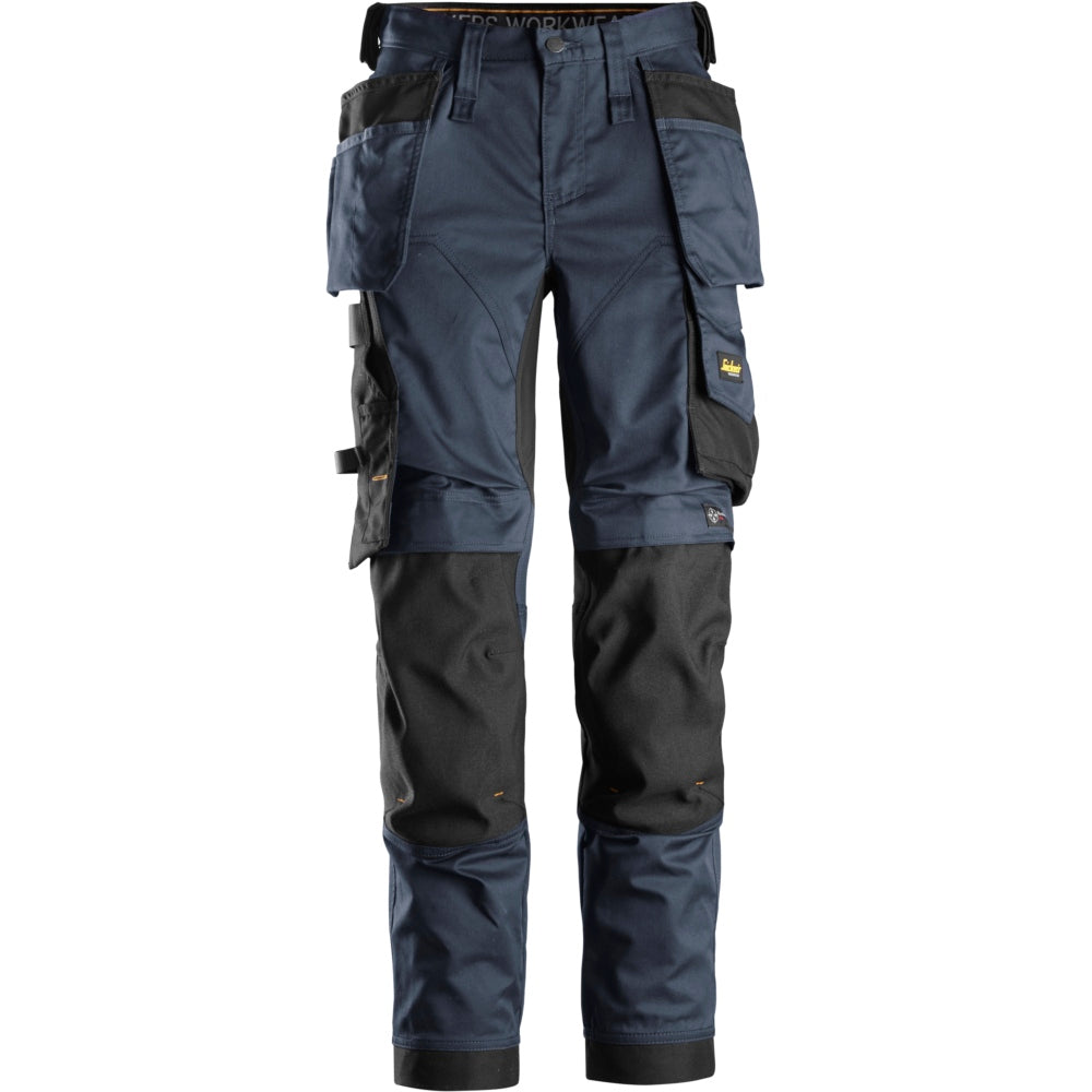 Snickers - AllroundWork, Women's Stretch Trousers Holster Pockets - Navy\\Black