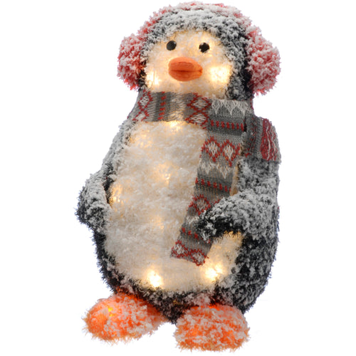 LED Lit Tinsel Penguin - 45cm