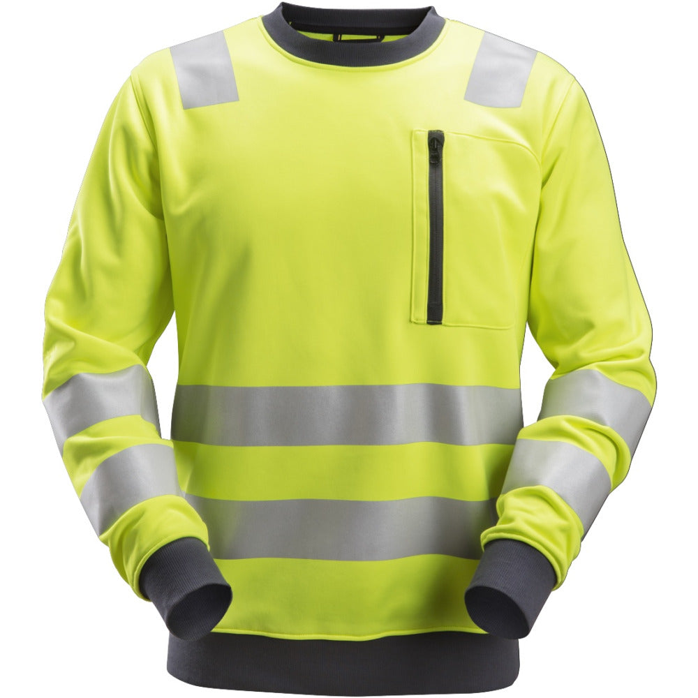 Snickers - High-Vis Class 2/3, Sweatshirt - High vis yellow