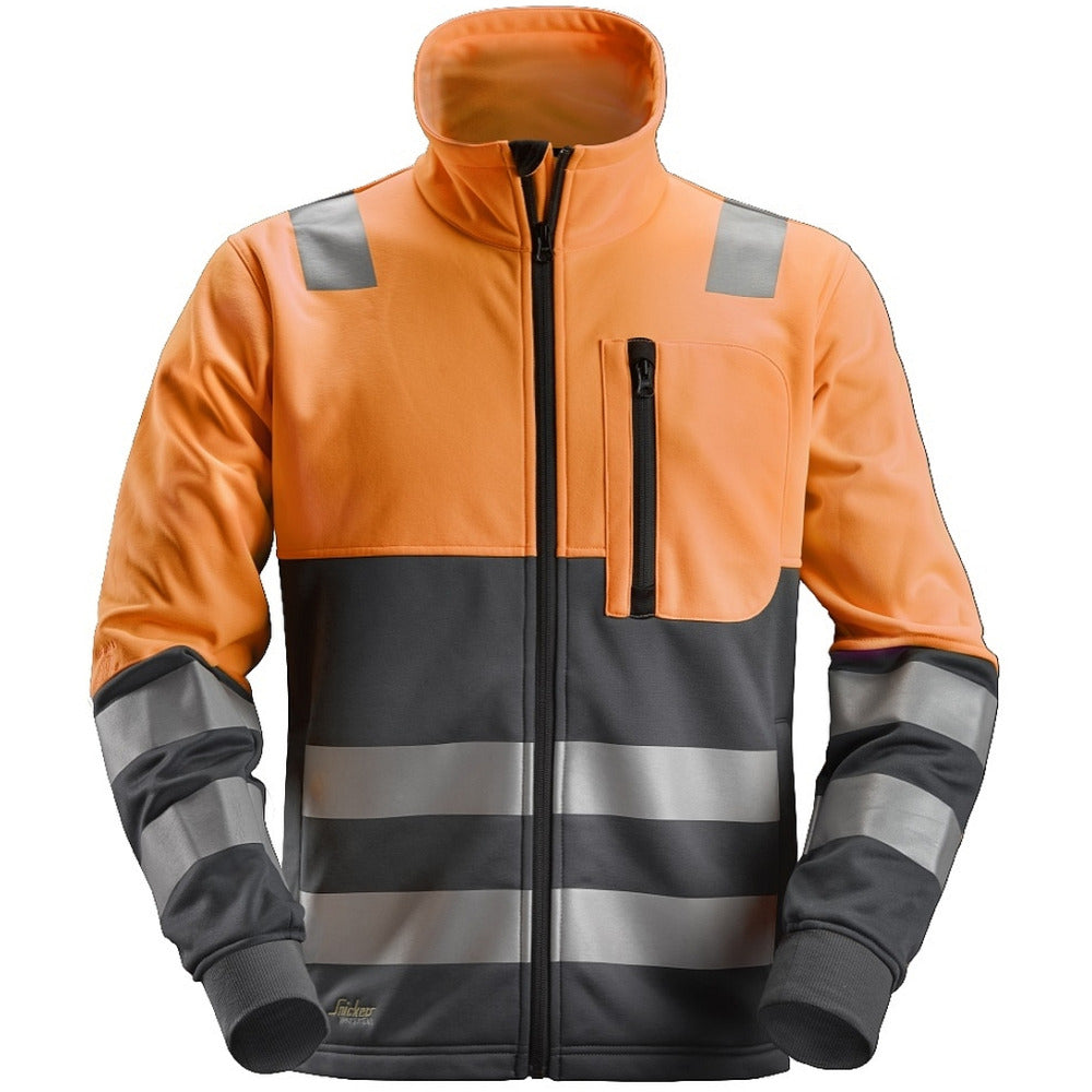 Snickers - High-Vis, Class 2 FZ Jacket - High vis orange\\Black