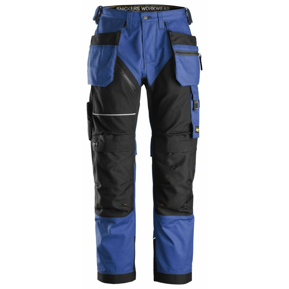Snickers - RuffWork, Canvas+ Work Trousers+ Holster Pockets - True Blue\\Black