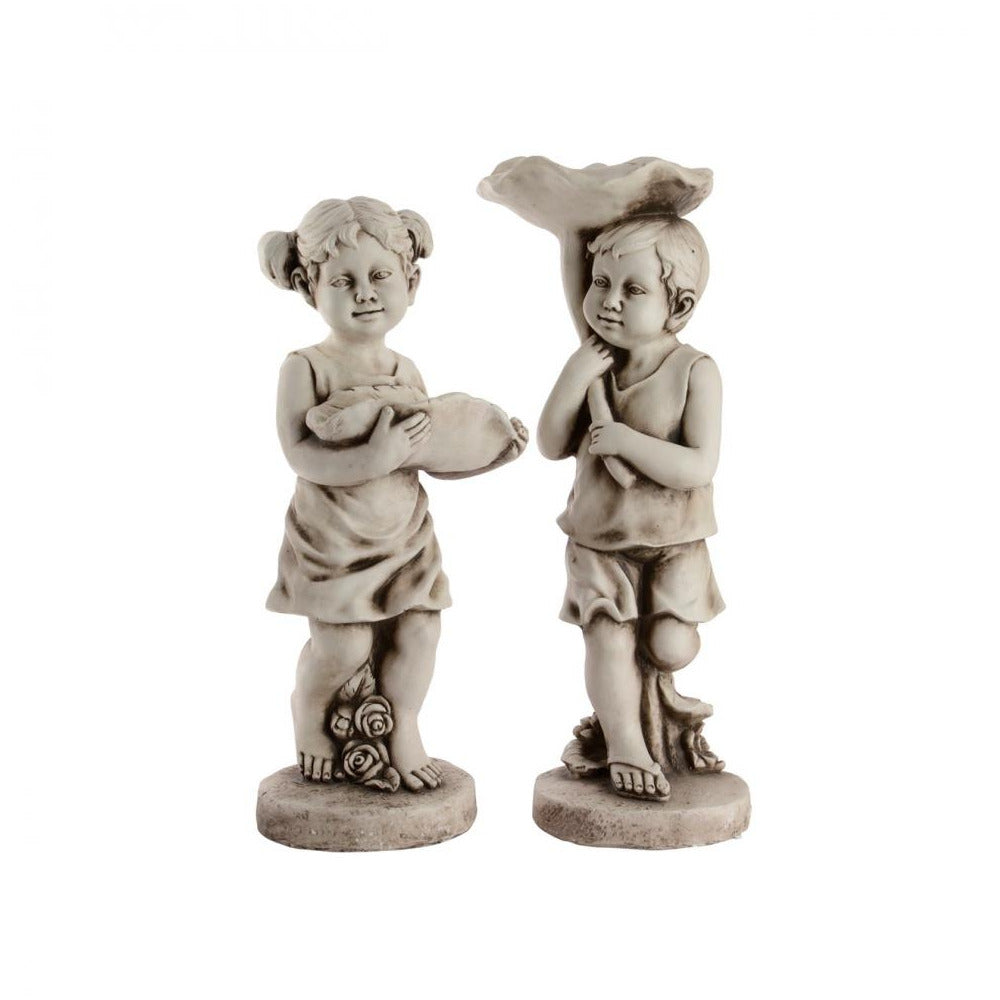 Boy & Girl with Leaf - 2 Assorted