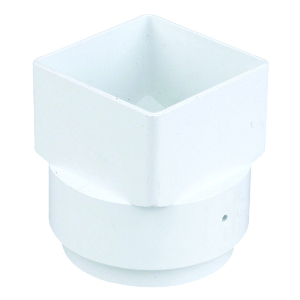 Rainwater SquareLine OsRSq PVC-U Outlet Adaptor Sq to R White 61mm