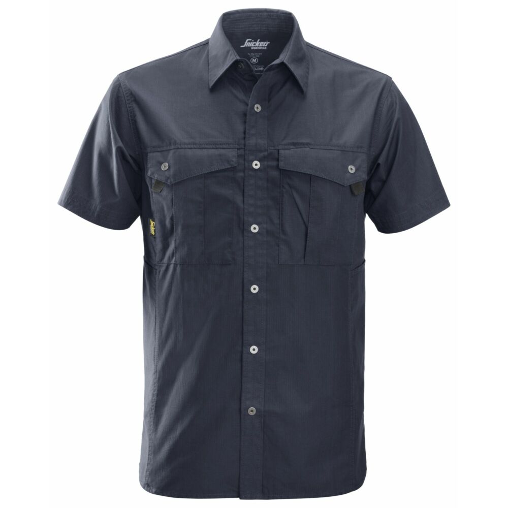 Snickers - Rip Stop Shirt, Short Sleeve - Navy