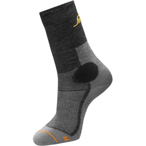 Snickers - AllroundWork, 37.5® Wool Mid Socks - Grey Melange\\Anthracite Melange