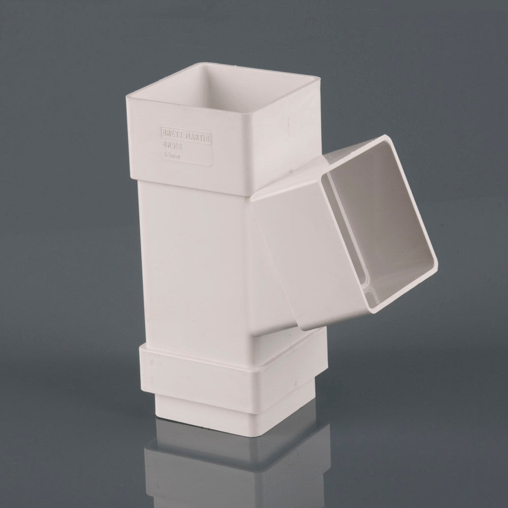 Brett Martin - 65mm Square Downpipe 112½° Branch