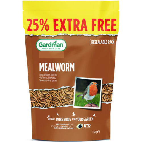 Gardman Mealworms 1.2kg + 25% Extra Free