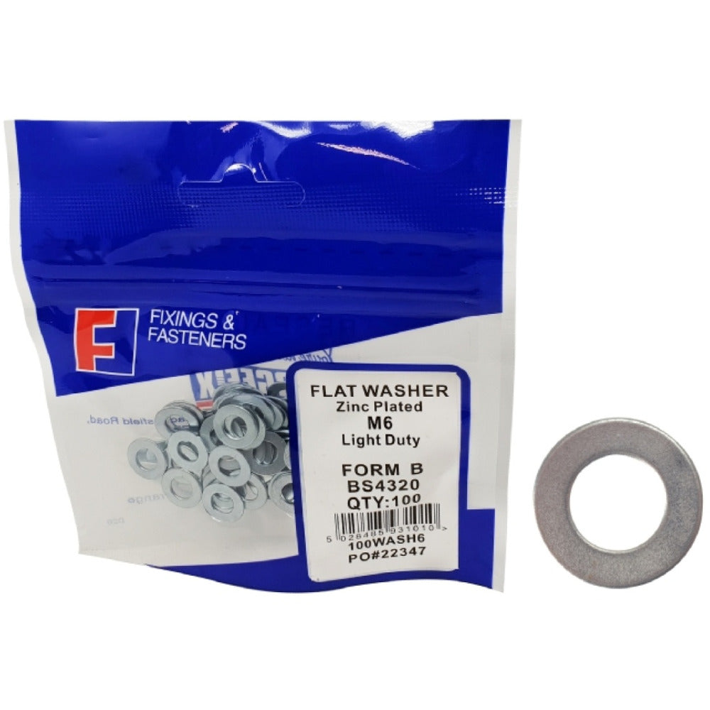 ForgeFix Prepack Washer Form B Zinc Plated M10 (Bag100)