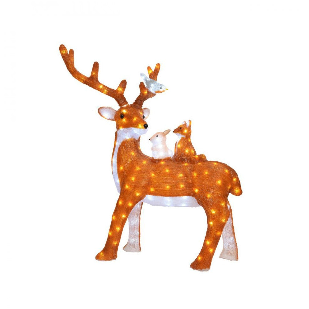 Kaemingk B.V - LED Acrylic Standing Reindeer - 95.5cm - Cool White