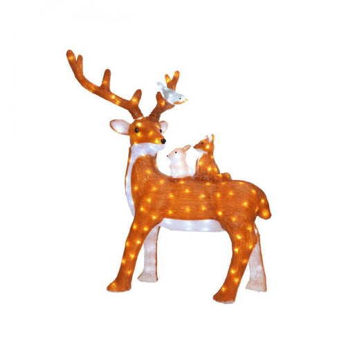 Kaemingk B.V - LED Acrylic Standing Reindeer - 95.5cm - Cool White