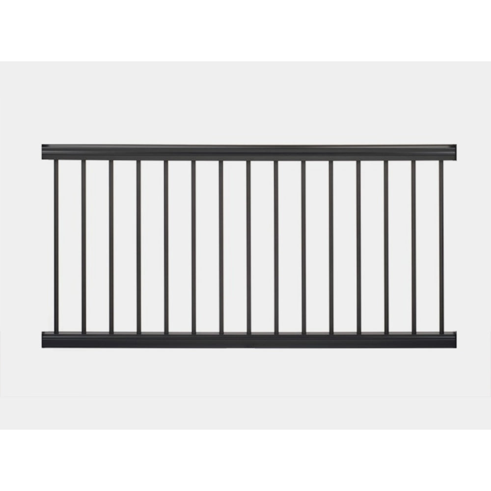 Ultrashield Pre-Assembled Straight Rail Section Black for Composite Decking 1829mm x 1010mm