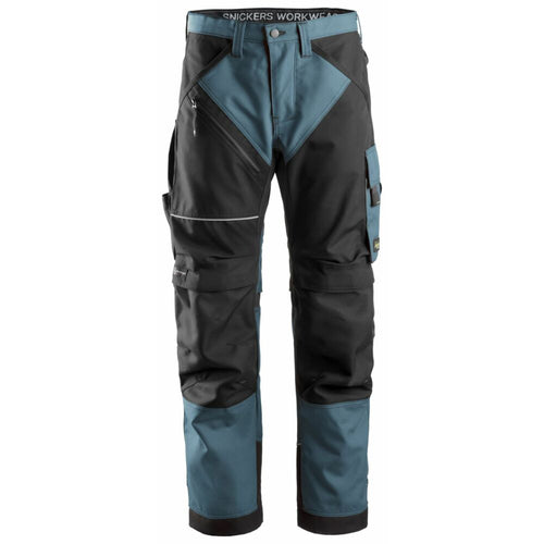 Snickers - RuffWork, Work Trousers + - Petrol/Black