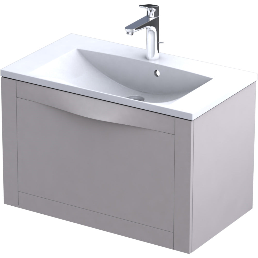 Kos 80cm 1 Drawer Vanity Unit - Sand Matt