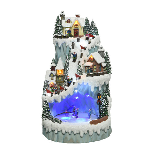 LED Winter Village Mountain Scene -  43cm