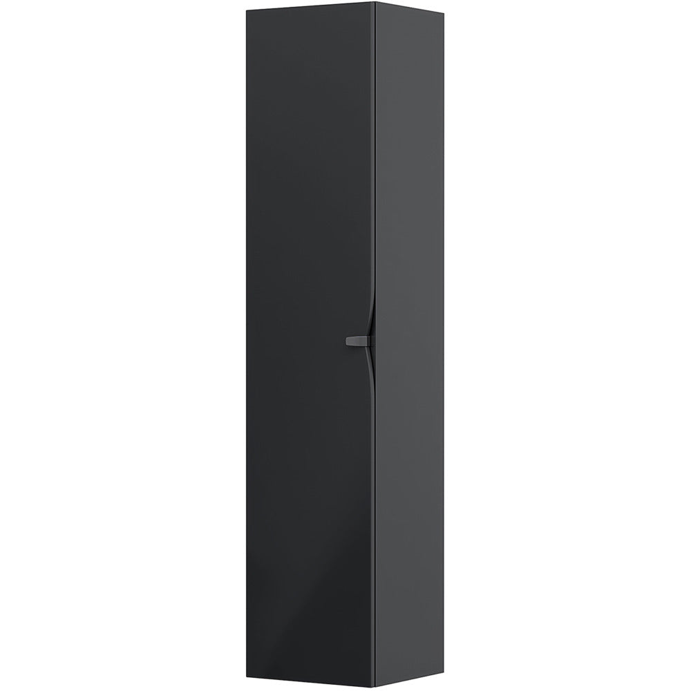 Serra 35cm Tall Boy Wall Cabinet - Matt Black