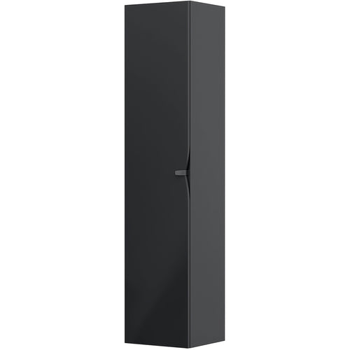 Serra 35cm Tall Boy Wall Cabinet - Matt Black