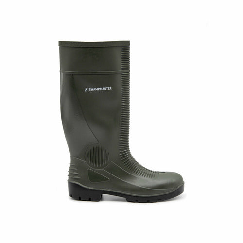 Swampmaster Contractor S5 Safety PVC Wellington Green - EU45 / UK10.5