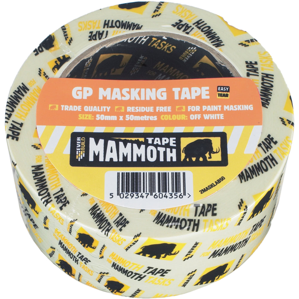 Everbuild Mammoth Masking Tape - 50mm x 50m