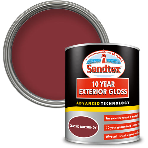 Sandtex 10 Year Gloss Classic Burgundy 750ml