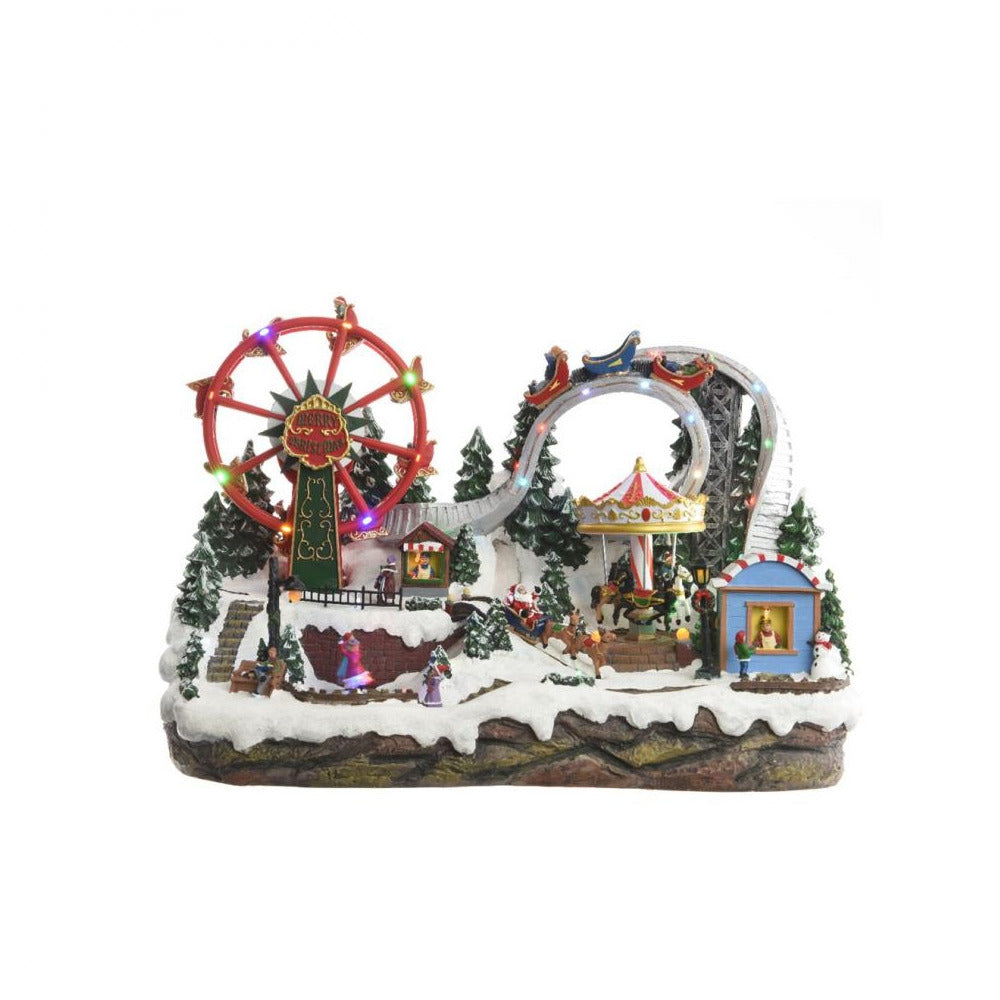 Kaemingk B.V - LED Musical Christmas Fairground - 36cm - Multi-Coloured