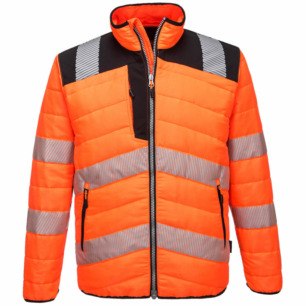 Portwest  - PW3 Hi-Vis Baffle Jacket - Orange/Black