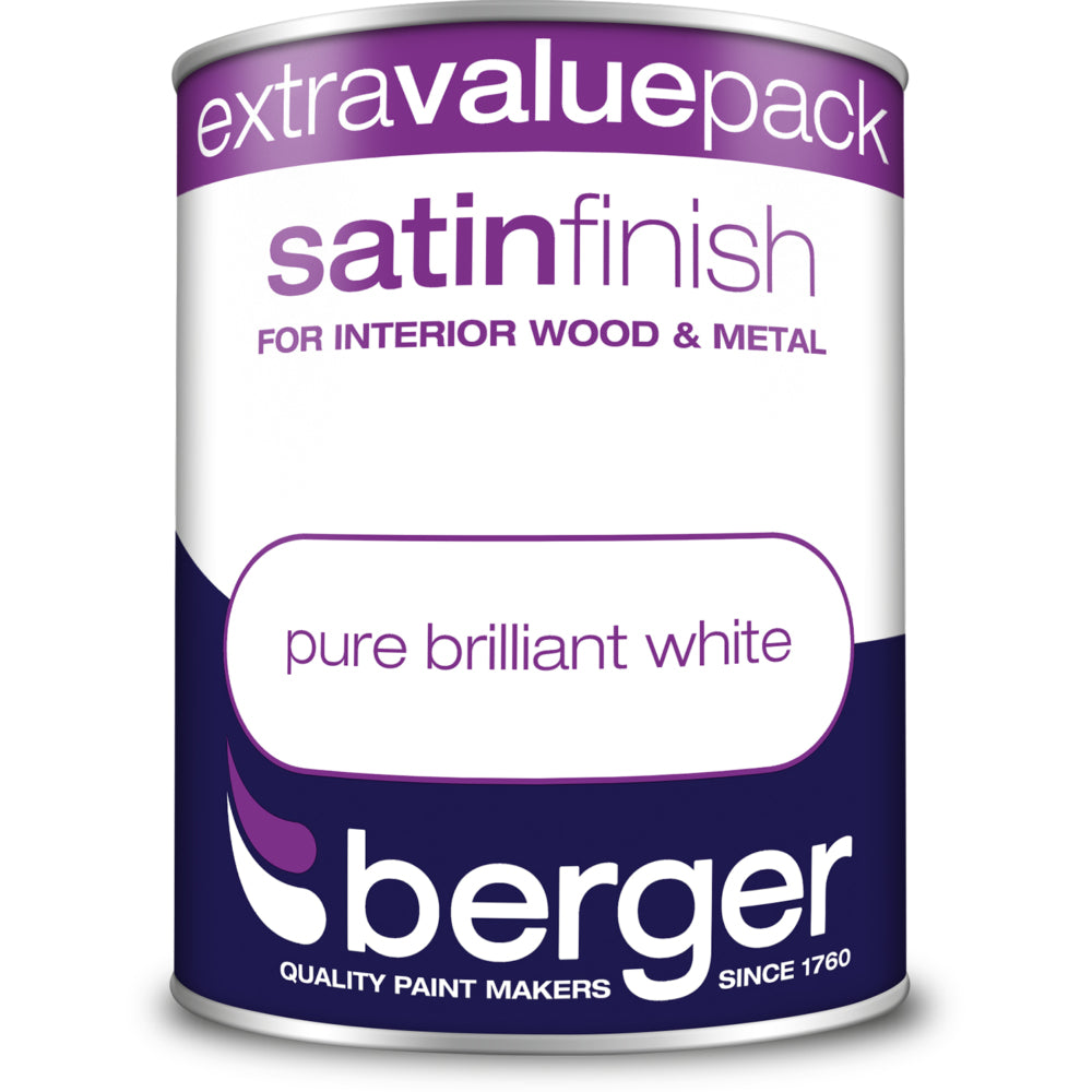 Berger Satin Sheen Brilliant White 1.25L