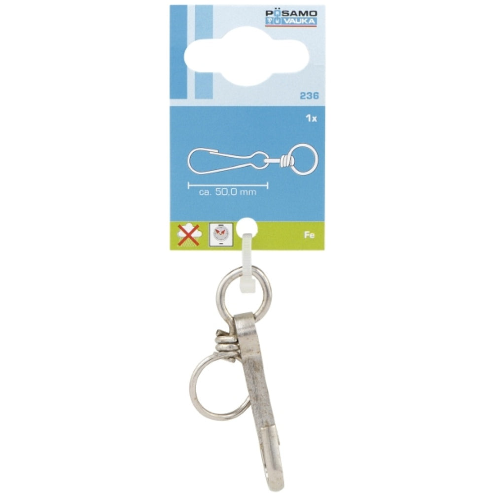 Posamo Simplex Snap Hooks 12W WITH Swivel Nickel