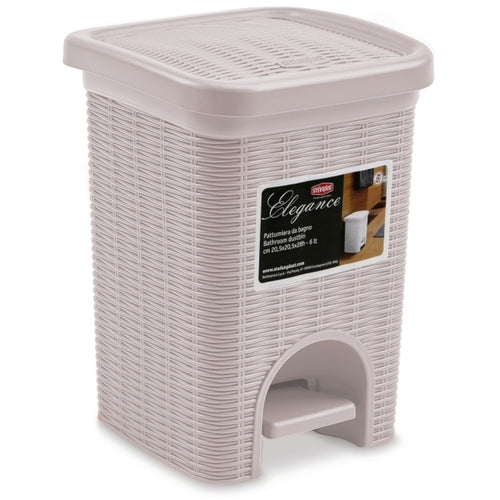 Dosco - Elegance Small Dustbin 6L 20.5 x 20 x 28cm Beige