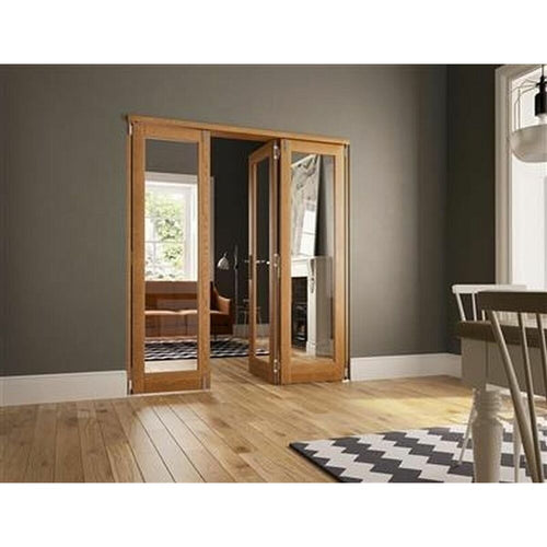 Slidefold Inspire 40mm Oak Internal 7ft 3 Doors