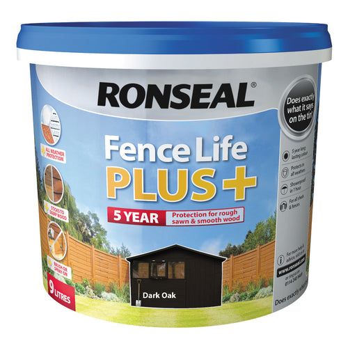Ronseal Fence Life Plus Dark Oak 9L